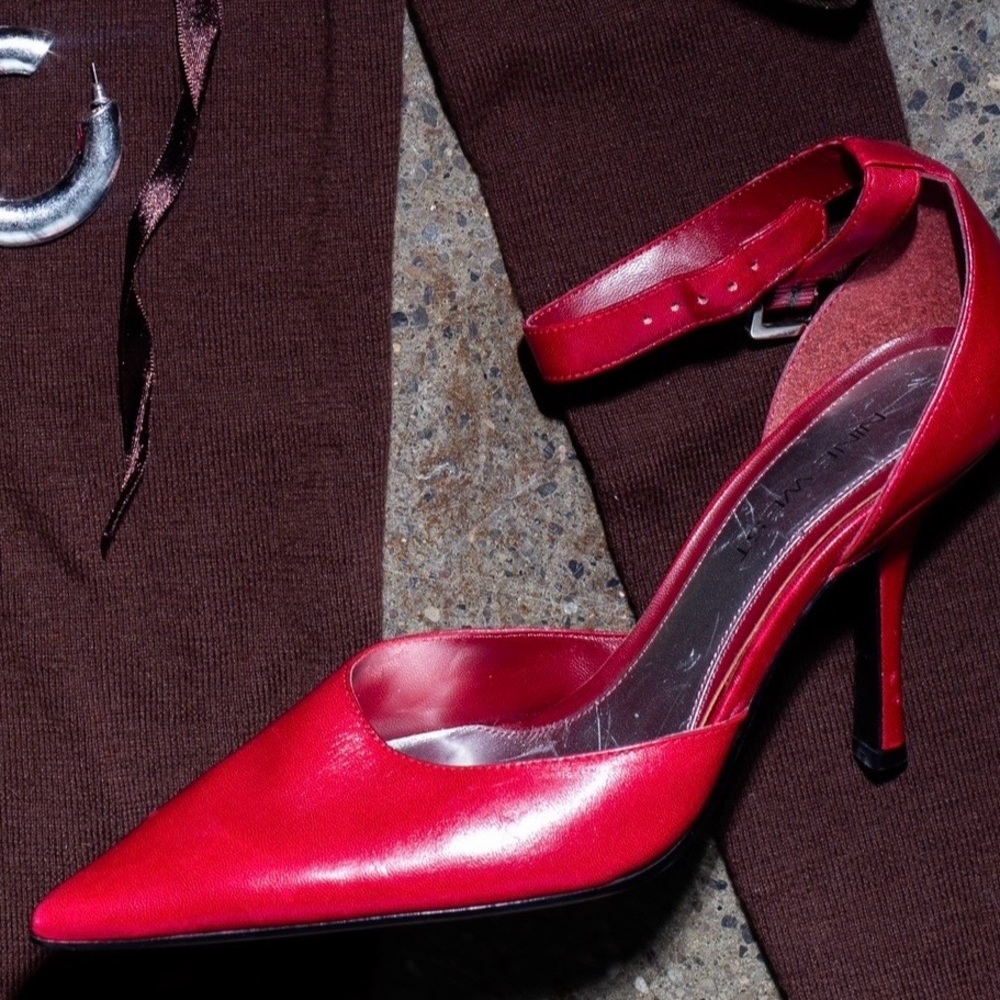 Nine West Vibrant Red Heels